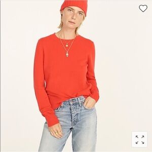 J. Crew Classic Red Cashmere Sweater